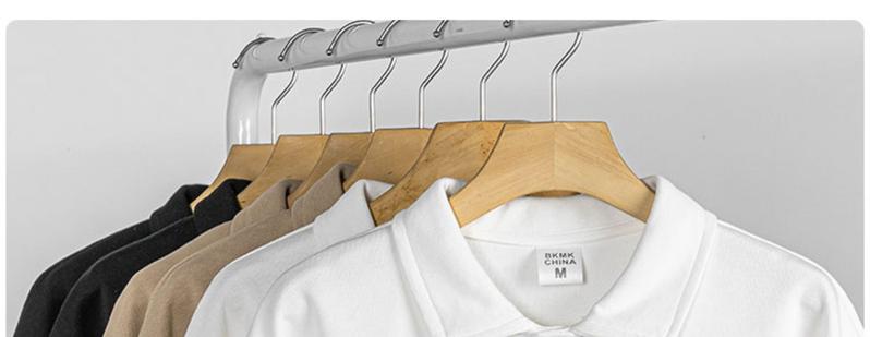 Product Introduction of Basic three colors! 290g heavy polo short-sleeved t-shirt, summer solid color loose lapel top is simple and comfortable 2