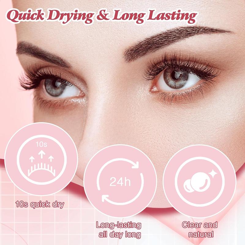 15ml Clear False Eyelash Glue, Long Lasting Latex-free  Super Strong Fixed False Lash Adhesive for Eyelashes Extensions, Eyelash Cosmetic for Women 2