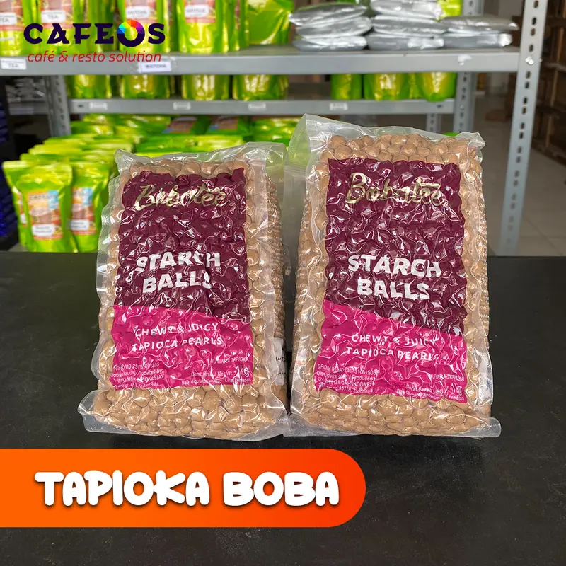 [Cafeos.id] Tapioka Pearl Boba/Bubble tea/ Original Boba tea Kemasan 1 Kg Minuman Drink 3
