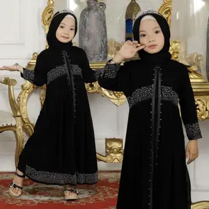 Banat Abaya Exclusive Gamis Arab Saudi Hitam Bordir Turki Umroh Turkey Anak Dubai 475 Dress Muslim