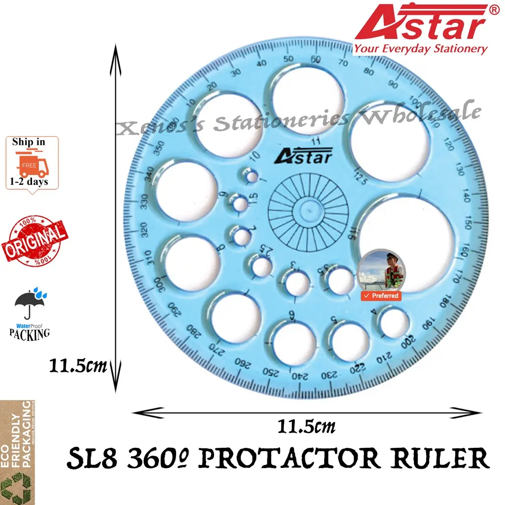 ASTAR SL8 PROTRACTOR RULER 360º / ASTAR PROTACTOR RULER 360º SL8 (READY ...