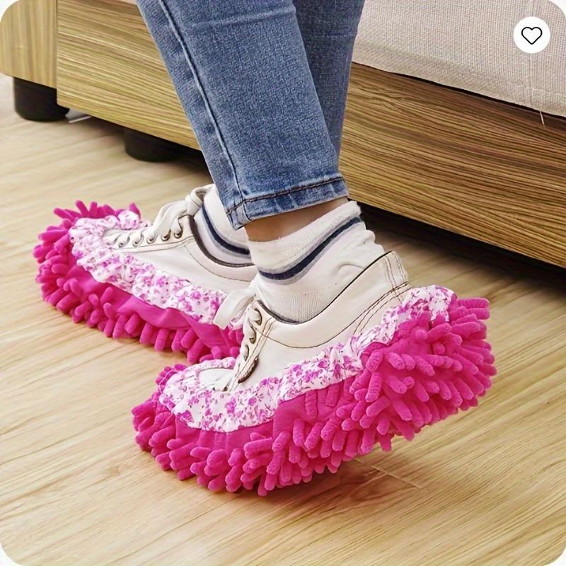 Product Introduction of Household Kitchen Slippers, 2 Counts Multifunctional Floor Dusting Slippers, Microfiber Cleaning Shoes for Household Floor Cleaning 0