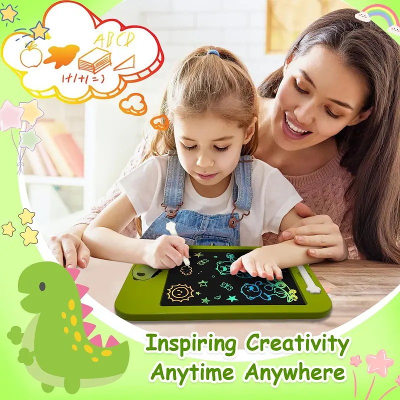 Dinosaur Design LCD Writing Tablet, 1 Count Colorful Screen Drawing Board, Educational Toy for Boys & Girls, Best Birthday Gift 7