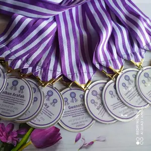 (ISI 10 PCS) Medali Alumunium Kelulusan Sekolah TK SD SMP SMA Universitas Kejuaraan Perlombaan
