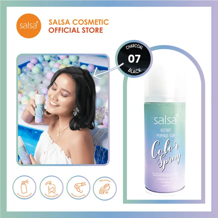 SALSA Instant Mermaid Hair Color Spray / Pilox Rambut / Semir Cat Pewarna Rambut Temporary / Tidak Permanent 4