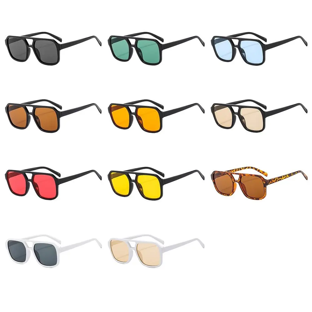 Fashion Ins Style Square Aviation Sunglasses UV400 Protection Black Shades Eyewear for Women & Men