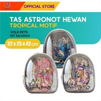 Gambar Volk Pets Backpack Tropical Motif for Cat & Dog / Tas Astronot dari M-Pets Volk Pets Indonesia Kota Tangerang 2 Tokopedia