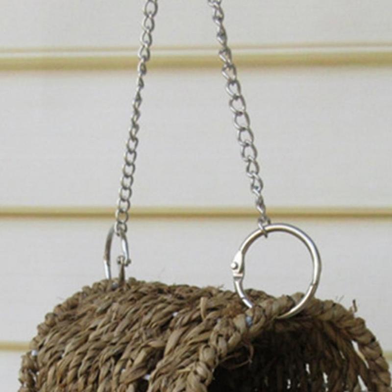 Product Introduction of Bird Nest Bed Grass Tunnel Hammock Hanging Parrot Pet Mascotas Hamster Cage Ornament Decoration Bird Accessories 5