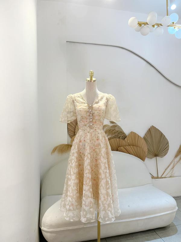 TIELA Đầm váy hoa cổ tim-Helga Dress 5