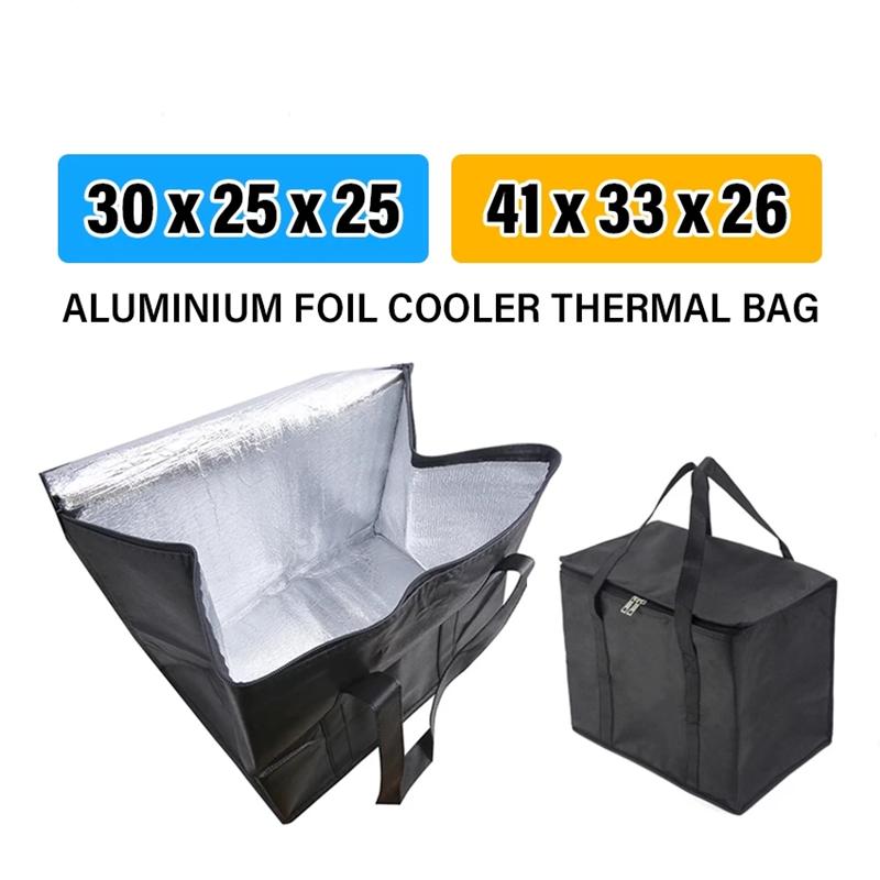 Tas Aluminium Foil Tahan Dingin Panas Tempat Penyimpanan Bekal Makanan Kue Anti Air Hot and Cool Thermal Cooler Bag Kecil Besar Jumbo 0