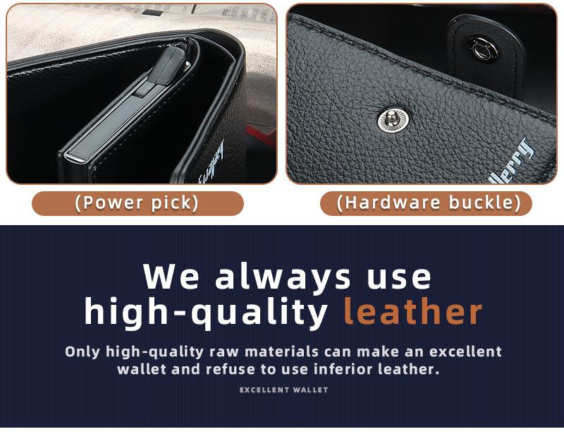 Product Introduction of Men's Card Holder in European and American Style with Lychee Pattern, Automatic Pop-up Card Type Clasp Wallet, Metal Aluminum Box Card Sleeve 6