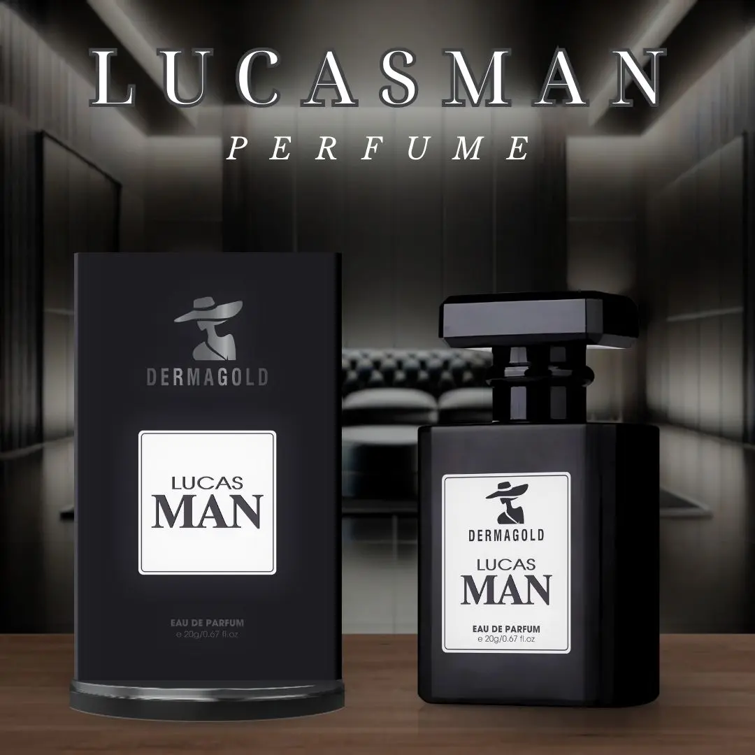1Wi3821 Nước hoa nam Lucas Man Dermagold 20ml - Nhóm hương Woody Spicy, độ lưu hương 8-12 giờ