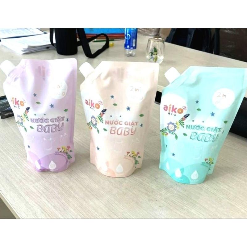 Túi nước giặt xả quần áo Baby Aiko 2in1 600ml