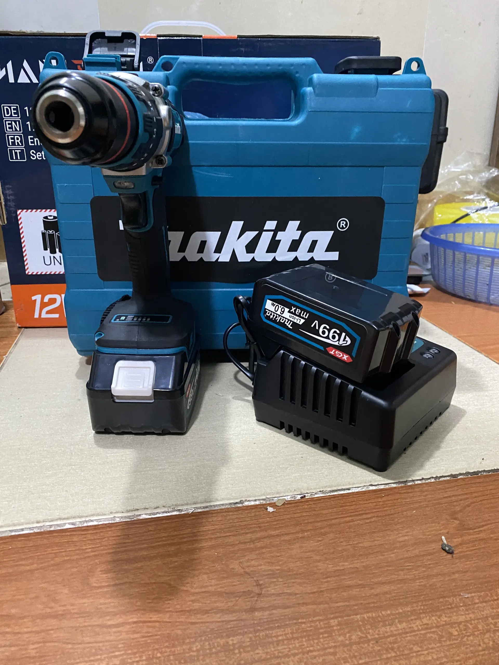 Máy Khoan Pin Makita Không chổi than - Có búa - Khoan 3 chức năng 13mm - Khoan Pin Makita Bảo hành 6 tháng