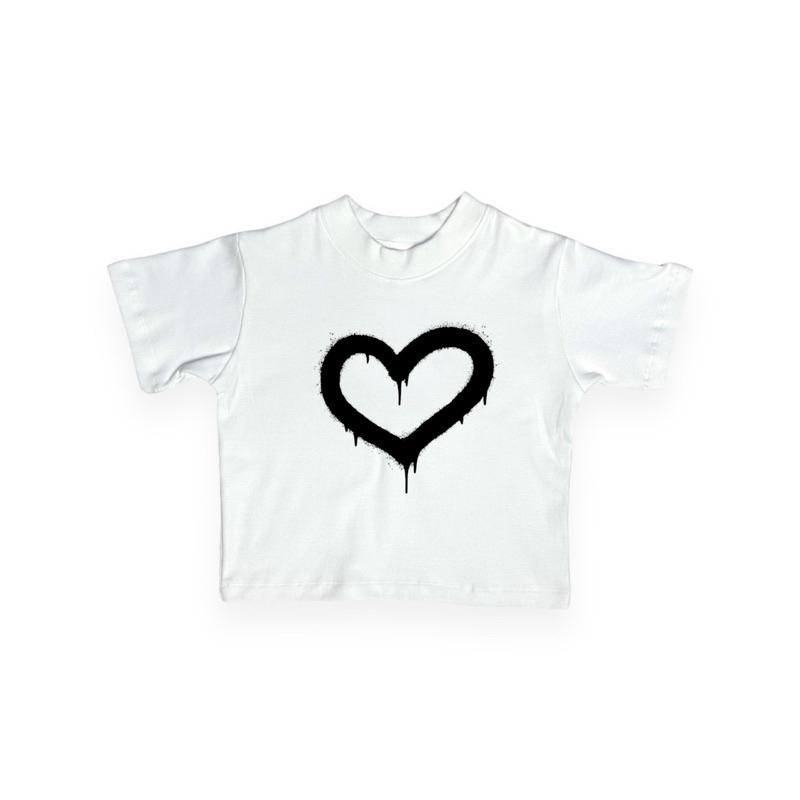 Áo phông croptop "Spray Heart" The Famous Nữ Women Voi Thun❤️ 7