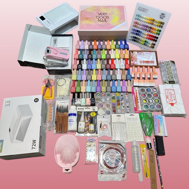 Set Combo Nail đầy đủ chuyên Nghiệp. Nguyên set sơn 60 màu( MÁy mài màu ngẫu nhiên) Máy Hơ T8 Chính Hãng