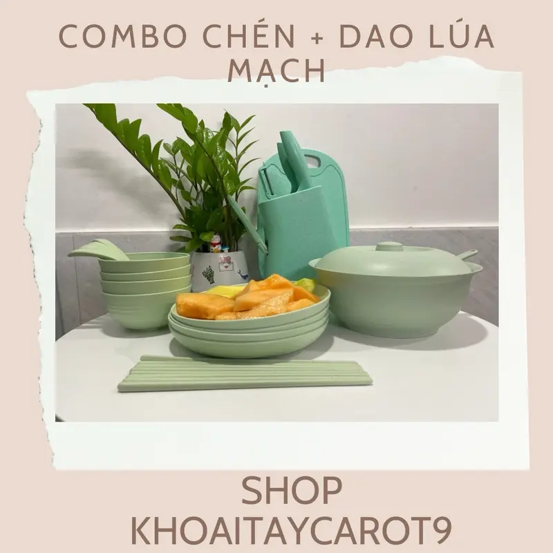 COMBO CHÉN VÀ DAO LÚA MẠCH FULL MÓN Y HÌNH 7