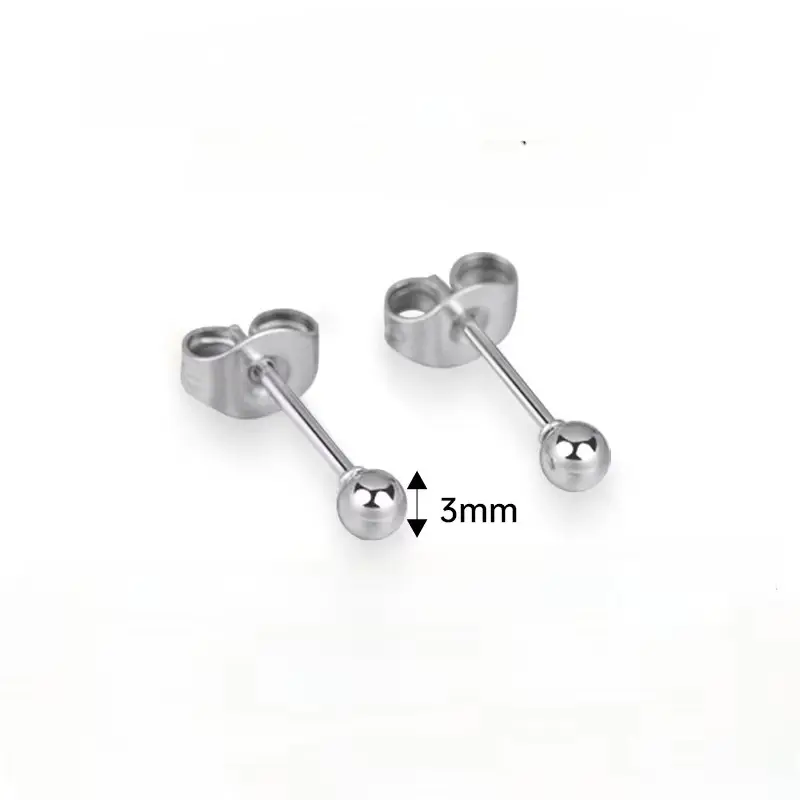 Bông Tai Đinh tán Bóng, Chất Liệu Thép Titan Và Thép Không Gỉ, Phong Cách Nhật Bản Và Hàn Quốc, Nhẫn Tai, Thiết Kế Hình Hạt Đậu Vàng, Thích Hợp Cho Học Sinh Nữ, Kim Tai, Mạ Điện Chân Không 18K 4