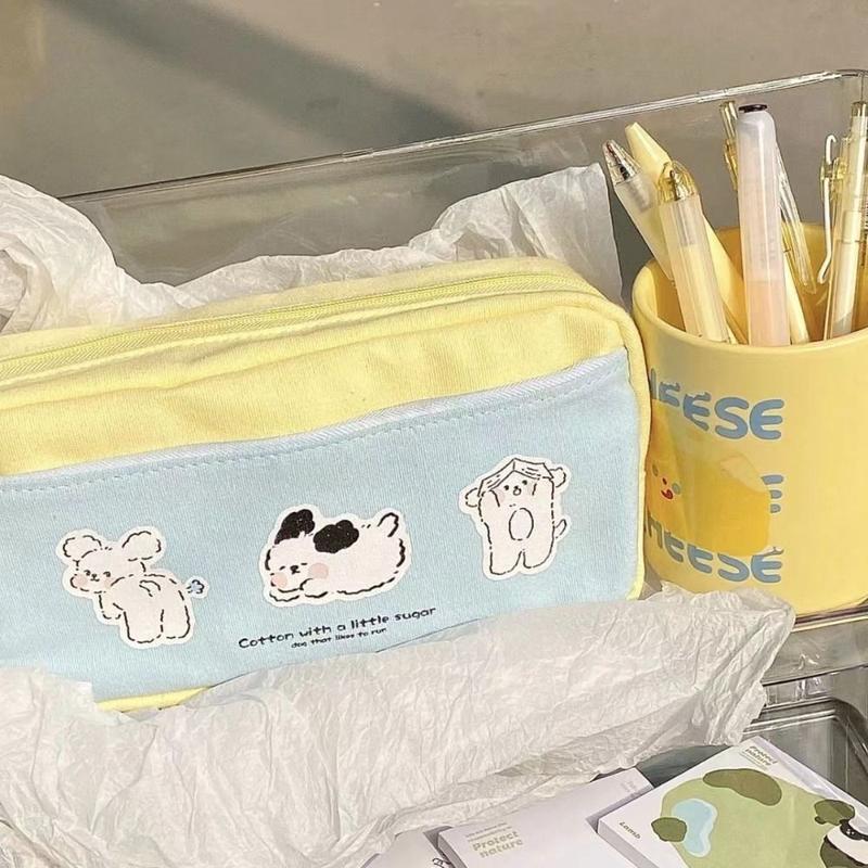 Product Introduction of Túi Đựng Bút Chì Có Khóa Kéo, In Hình Cún chó Con Dễ Thương, Đa Năng, Dung Tích Lớn, Túi Đựng Đồ, Hộp Đựng Văn Phòng Phẩm, Thích Hợp Cho Học Sinh, Đồ Dùng Học Tập 12