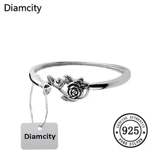 Diamcity Cincin Bunga Mawar Perak Thailand Vintage