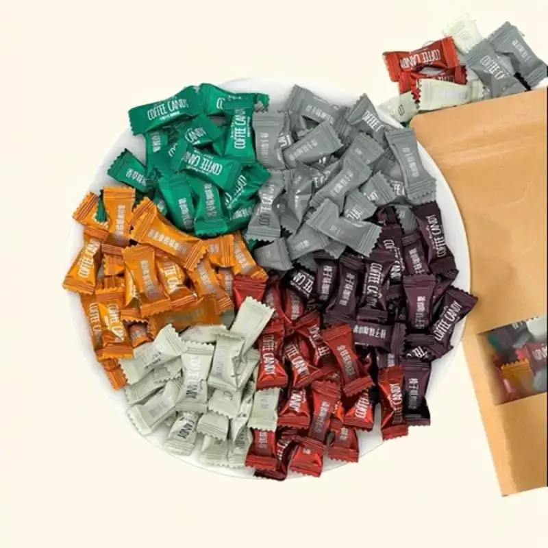 [ Túi 100 Viên ] Kẹo Cà Phê Coffee Candy Đài Loan  Không Đường Cà Phê Sữa & Cà Phê Đen Đậm Thơm Ngậy Nhiều Vị