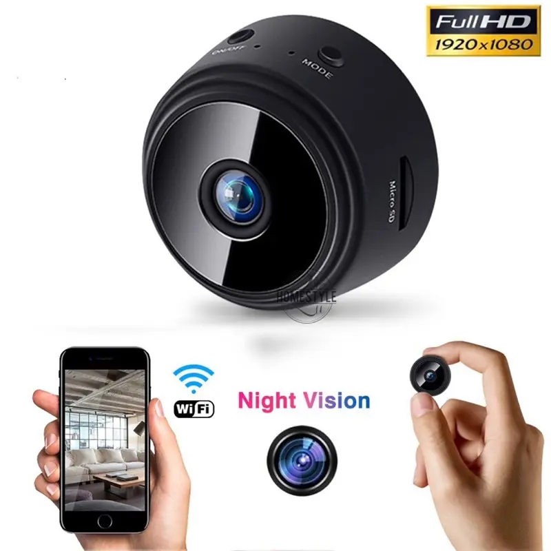 Mini Cameras, A9, 1080P HD, Wireless CCTV Cameras, Wifi Remote Control, Intelligence Cameras, Night Vision, Mobile Cameras Hidden Cameras controlled