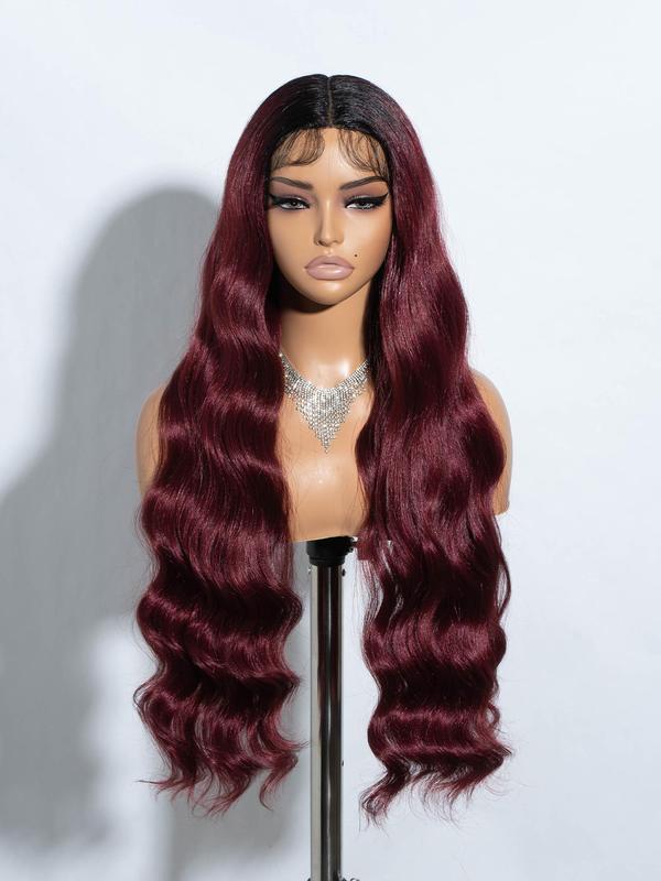 Valentine's Day Long Wavy Synthetic Lace Front Wig As Gift for Girlfriend, 29 Inch Middle Part Wig, Ombre Cosplay Wigs for Women for Girlfriend 2