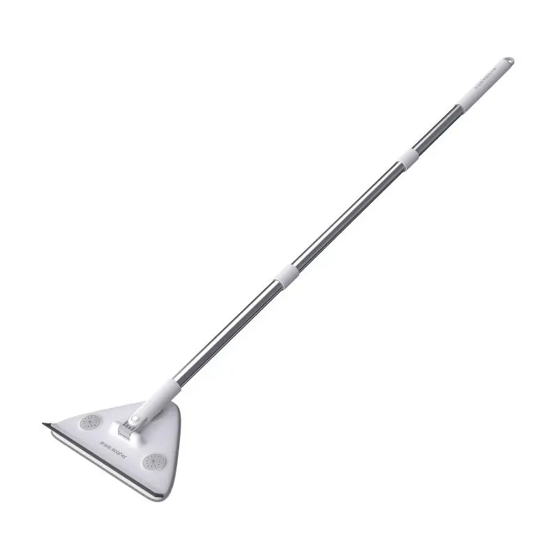 Window Cleaning Tool, 1 Count 2 in 1 Long Handle Triangle Glass Wiper Squeegee, Home Accessories, Glass Cleaning Brush for Home Office, Household Cleaning Products