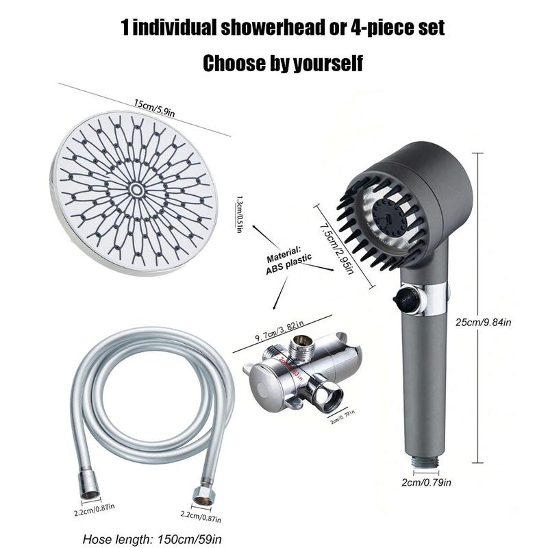 3 Modes Handheld Shower Head, Air Boost Strong Water Flow Handheld Shower Head, Everything Shower Products, Bathroom Shower Head 7