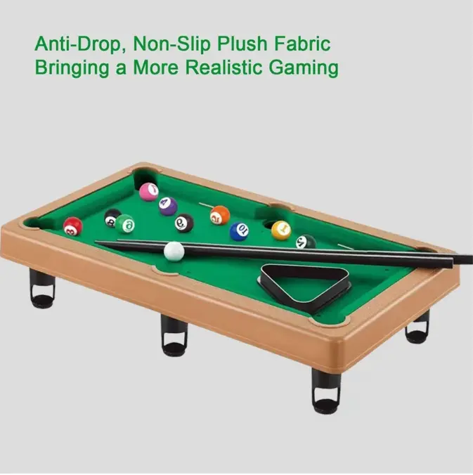 Mini Billiard Ball Snooker Pool Table Top Game Set Kids Toy