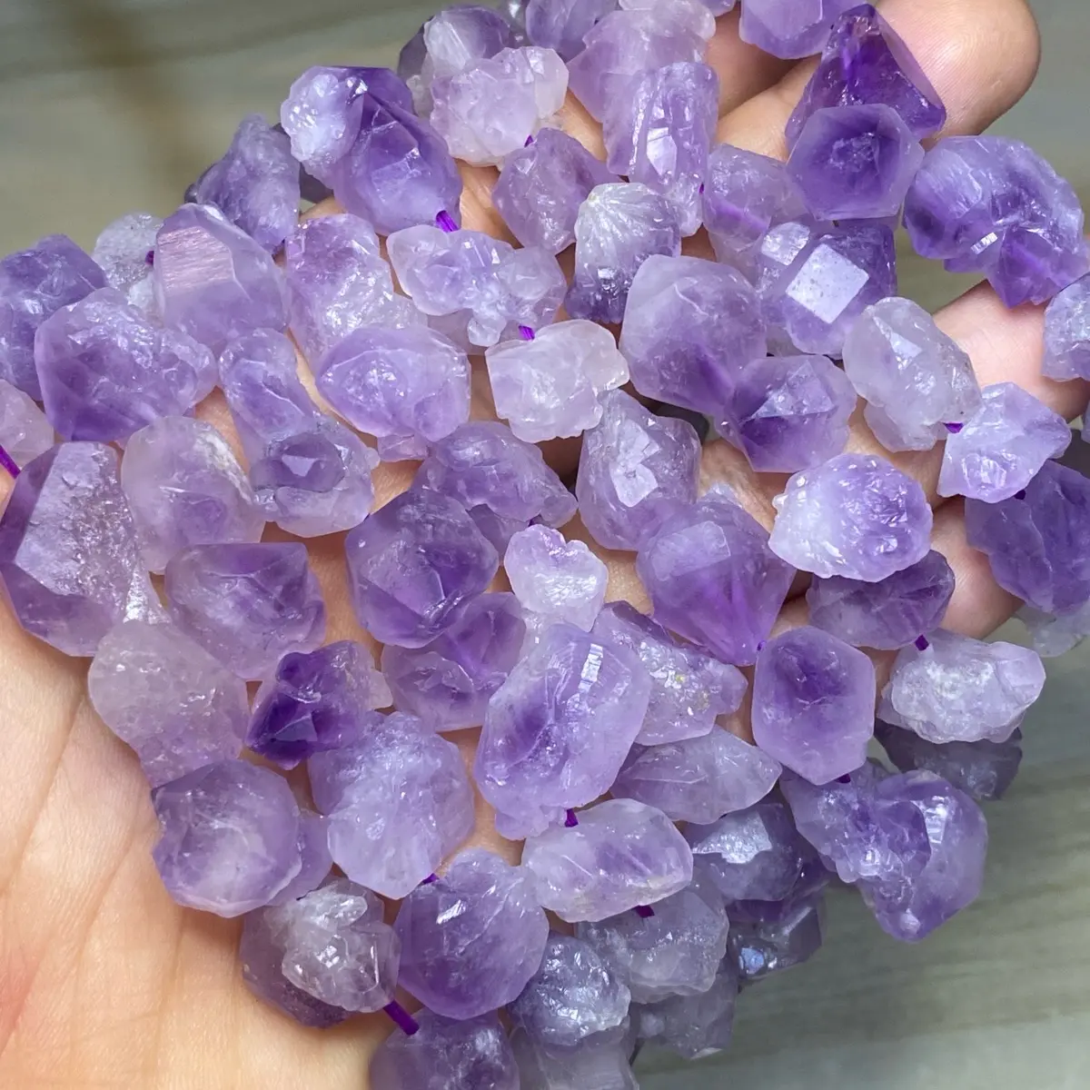 Raw Amethyst Crystal Bracelet