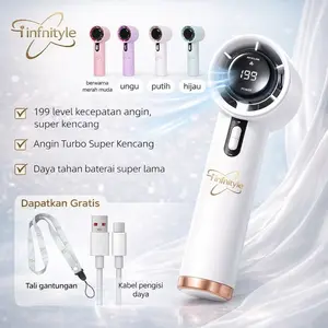 Infnityle Kipas Angin Turbo Usb Kipas Angin Portable 199 Speed Kipas Mini Digital Free Lanyard