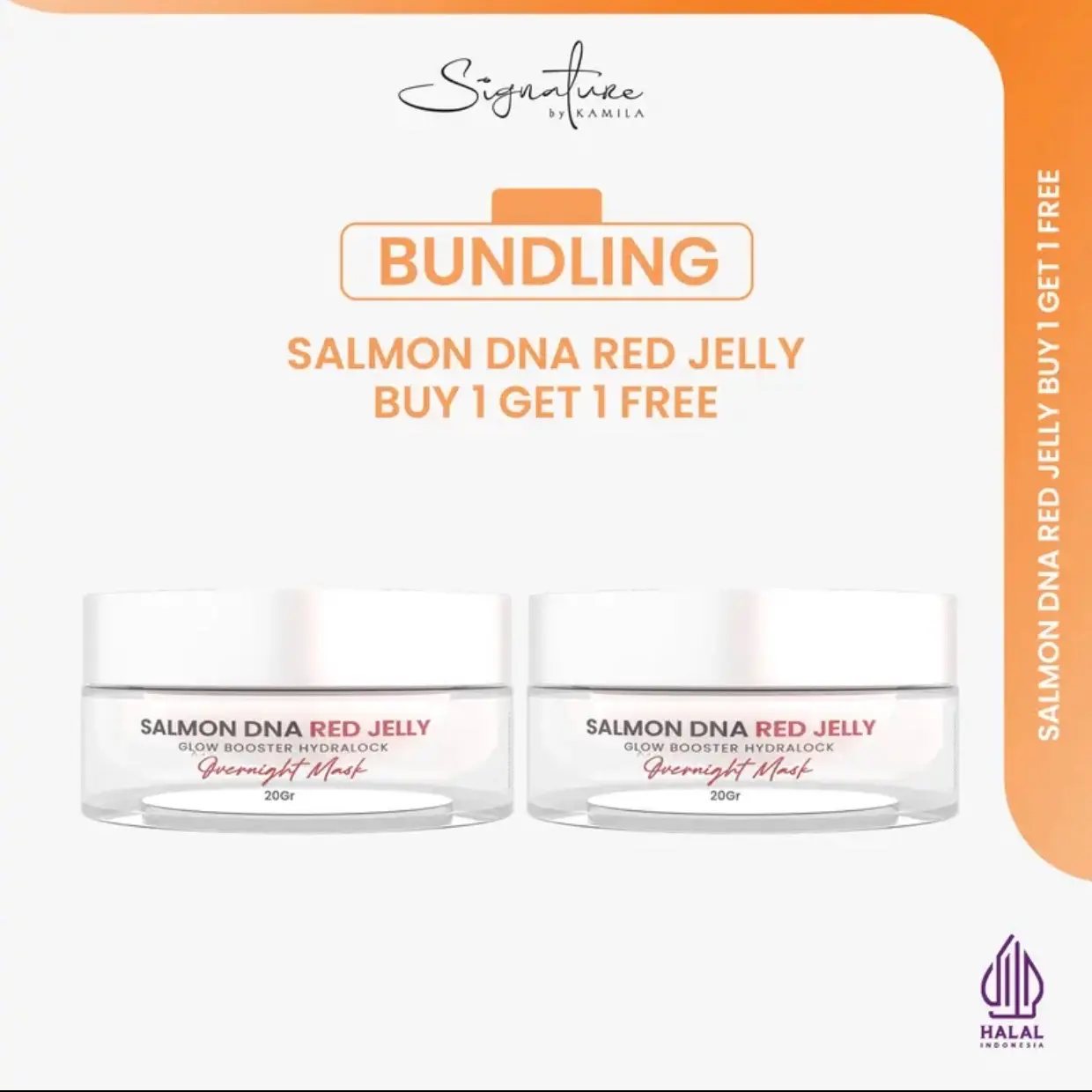 H&H Skincare By Dr.Kamila Jaidi SALMON DNA RED JELLY (DAPAT 2) (BPOM)READY STOK SIAP KIRIM Hidrasi Kulit sensitif Bebas Alkohol Pemutihan Kulit Kering Semua Jenis Kulit