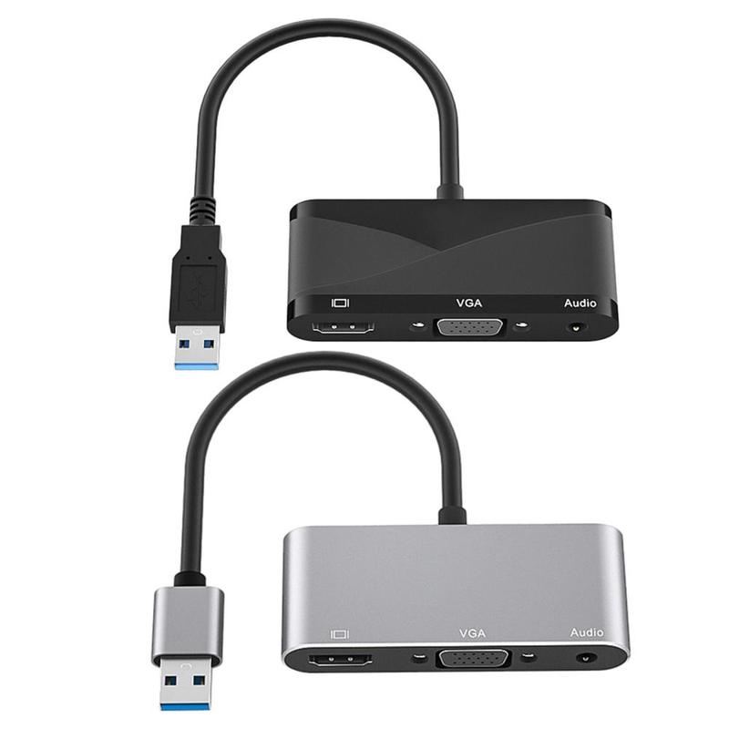 USB 3.0 to HDMI VGA Adapter Multi-Display Audio Video Converter ...