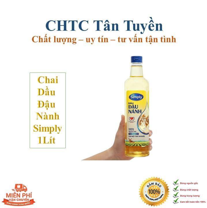 Dầu đậu nành Simply 1 lít, tinh chế hiện đại, giàu Omega-3, Omega-6 & Omega-9, tốt cho tim mạch 5