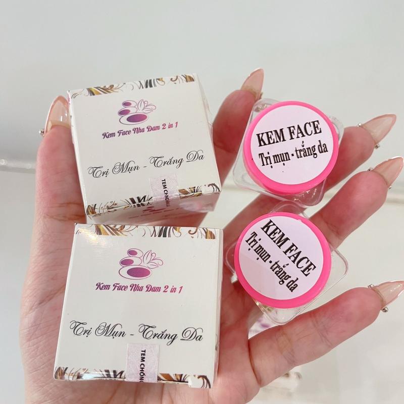KEM FACE NHA ĐAM 2 in 1 - kem giảm mụn (Tặng kèm mặt nạ mắt) 0