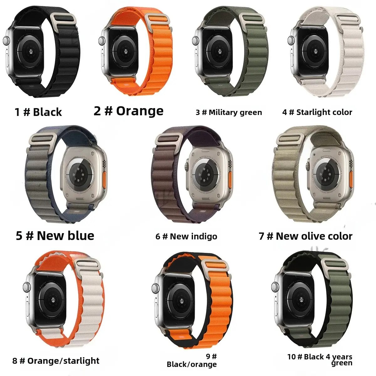 Applicable iwatch watch band 678910 generation watch band ultra49m alpine nylon loopback strap G buckle 45 apple  watch