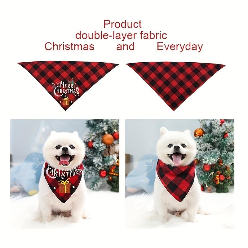 Product Introduction of ผ้าพันคอสามเหลี่ยมสัตว์เลี้ยง, ธีมคริสต์มาส, ผ้าพันคอสุนัข, ผ้าขนหนูน้ำลาย, การออกแบบกราฟิกซานตาคลอสและตัวอักษร, เหมาะสำหรับตกแต่งปาร์ตี้วันหยุด, สไตล์เอี๊ยม, เหมาะสำหรับสุนัขขนาดเล็ก, กลาง และใหญ่ 1
