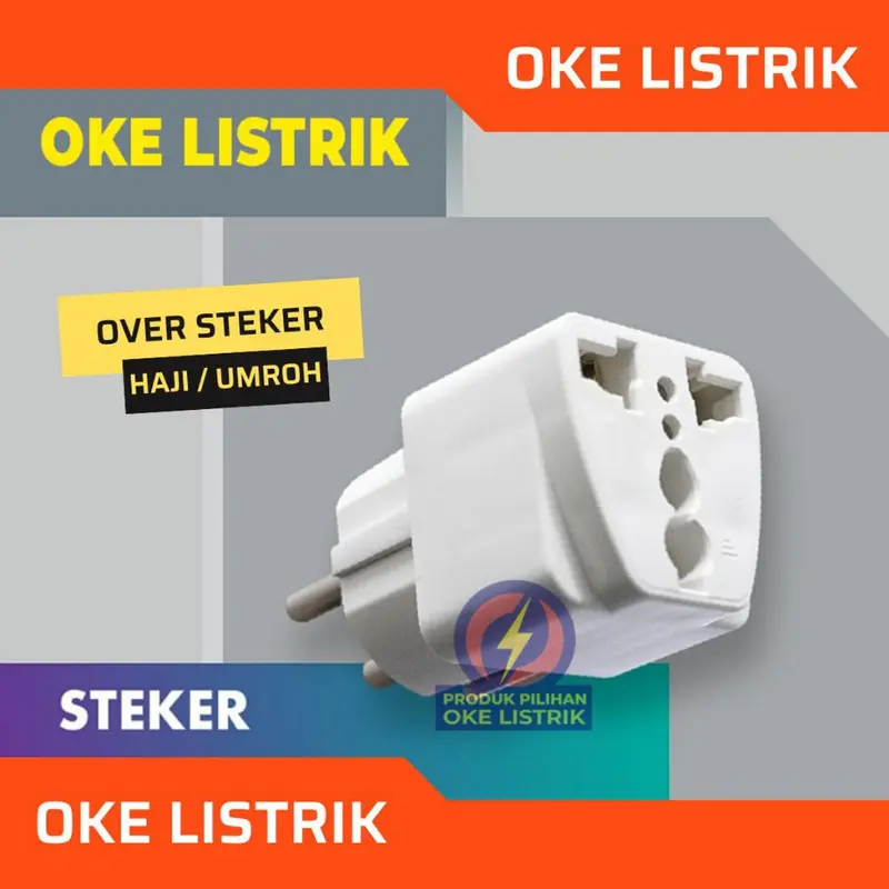 OKE LISTRIK | OVER STEKER UNIVERSAL CONVERTER SERBAGUNA COLOKAN LISTRIK HAJI UMROH KAKI 3 KE KAKI 2 MACBOOK PRO ARAB SAUDI SINGAPURA MALAYSIA AMERIKA INGGRIS JEPANG TAIWAN KE INDONESIA 0