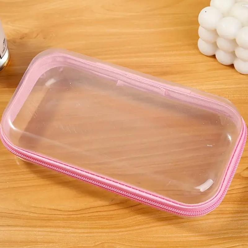 Transparent Zipper Storage Bag Set, 6 Counts/set Large Capacity Storage Box, Portable Storage Organizer for Skincare, Travel Essentials 3