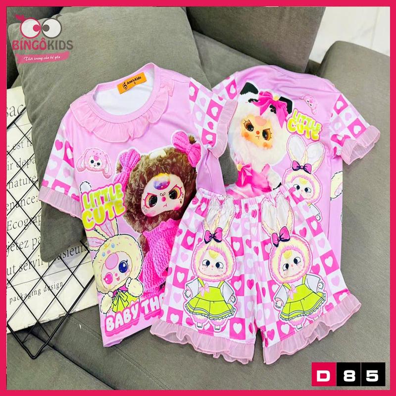 Đồ bộ bé gái quần đùi thun lạnh họa tiết hoạt hình siêu dễ thương cho bé 10 đến 42kg 2