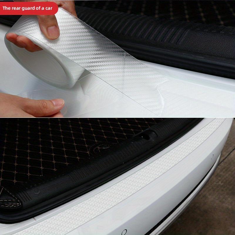 Product Introduction of Carbon Fiber Pattern Clear Car Threshold Strip, 1 Roll Anti-scratch Car Threshold Protector, Universal Car Exterior Decoration Accessories 5