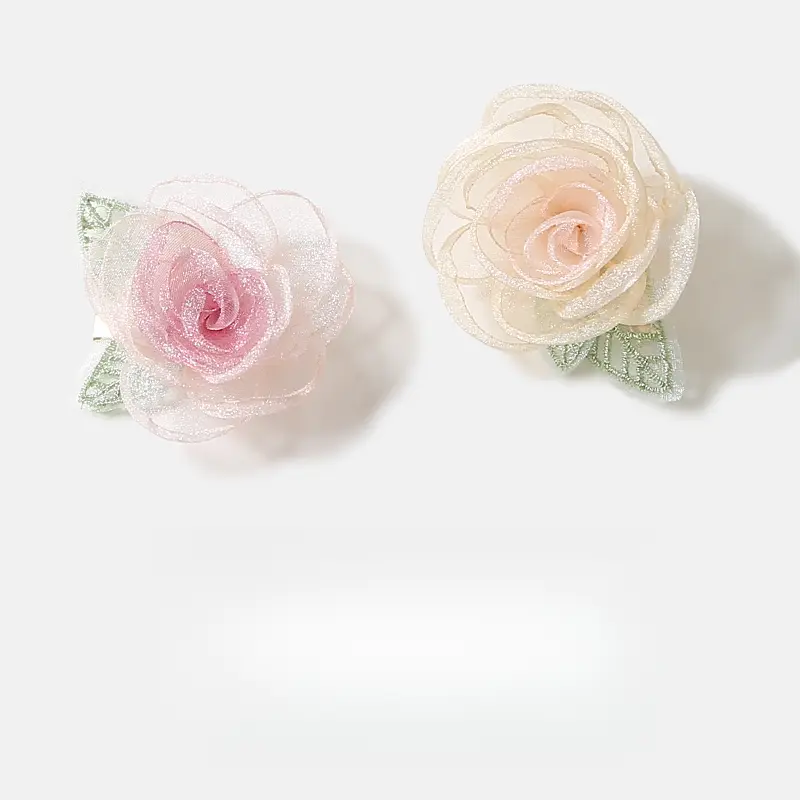 Floral Side Hair Clip for Women| French-Inspired Rose Hairpin| Elegant Hair Accessory for Bangs & Styling"