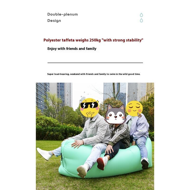 Product Introduction of Pillow style outdoor portable lazy air sofa, foldable inflatable bed, sleeping bag 8
