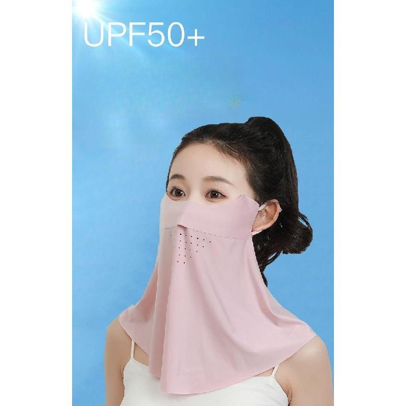 Khẩu Trang Chống Nắng, Chất Liệu Lụa Lạnh Dành Cho Phụ Nữ Và Nam Giới, Cỡ Ngoại Cỡ, Liền Mạch, Bảo Vệ Mặt Và Cổ, Thích Hợp Để Đi Xe Đạp, Mỏng Và Rộng Rãi, Thiết Kế Thoáng Khí, Lý Tưởng Cho Các Cặp Đôi, Lý Tưởng Để Mặc Mùa Hè Phụ Kiện Accessories Che Mặt 5
