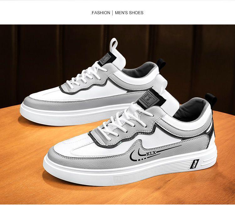 Product Introduction of 2024 Spring New Korean Men's Shoes Student Sports All-Match Canvas Board Shoes Casual White Shoes Ins Trendy Men's Shoes Runner Athletic Trainers Training 18
