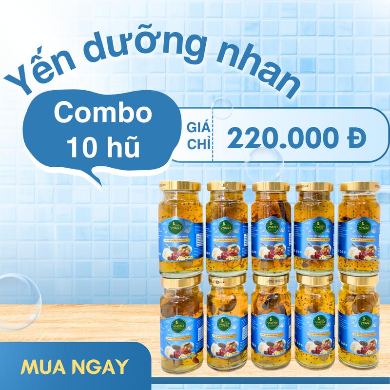 Nước Yến Dưỡng Nhan Thập Vị Tết An Nhiên - Set 10 Chai 140ml (Yến Sào Hữu Cơ, Không Chứa Gluten)1