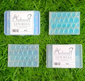 Lem Jelly Biru Lebih Kuat Menempel Tahan Lama Lem Kuku Palsu Gel 5pcs/10pcs/20pcs Nail Art Nail lem kuku palsu