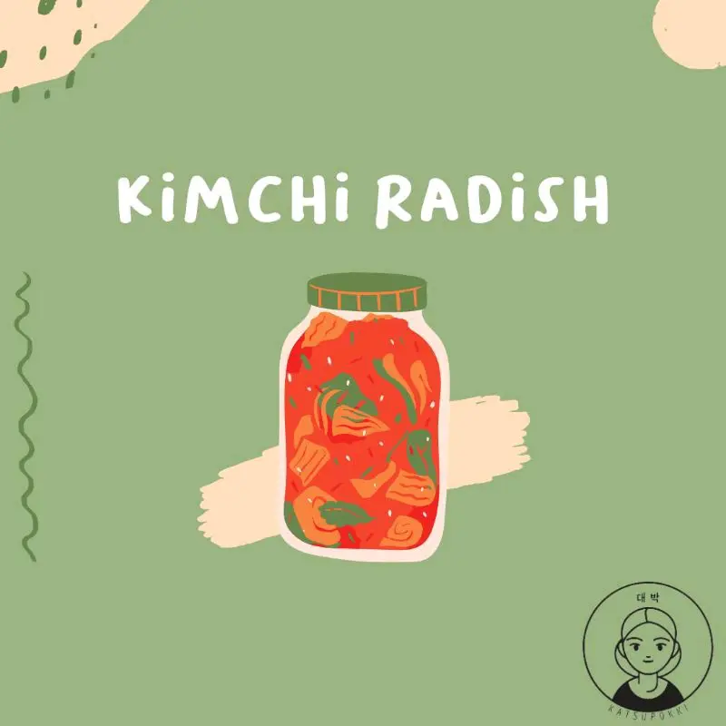 Kimchi Radish Organik 100% Halal - Netto 350gr Food Makanan