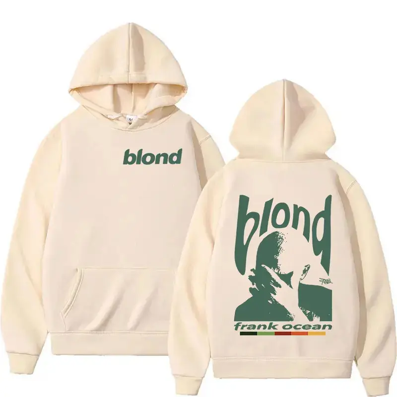 Rapper Frank Retro Graphic Hoodie Men Hip Hop Ocean Album Pullover Clothing Sweatshirt Y2k Unisex Blond Fashion Oversized Hooded Menswear Tops Lingerie Longsleeve